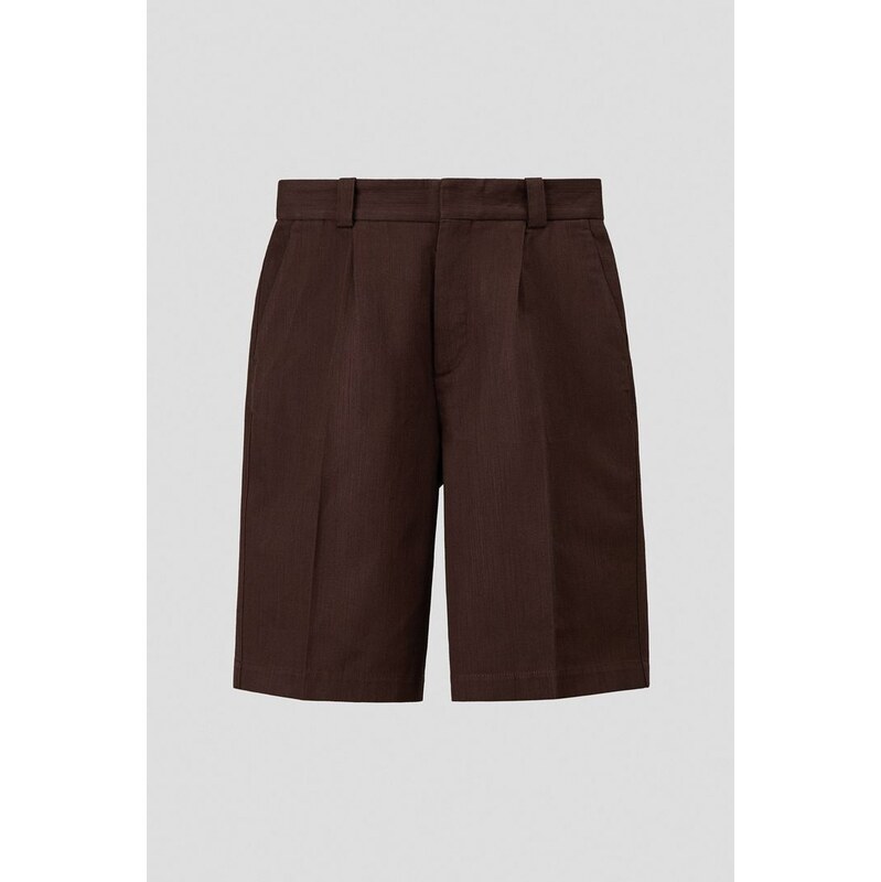 H&M - Dlouhé šortky Loose Fit - Tmavě Hnědá