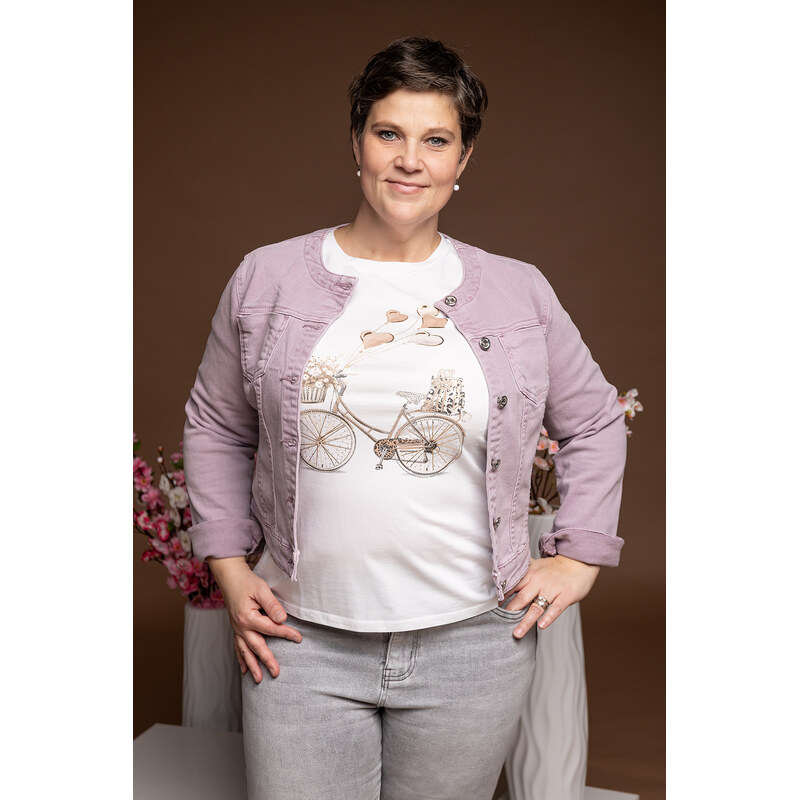 AGAPE Tričko s potiskem BIKE Barva: Cappuccinová, Velikost: UNI: M-XL 114085720