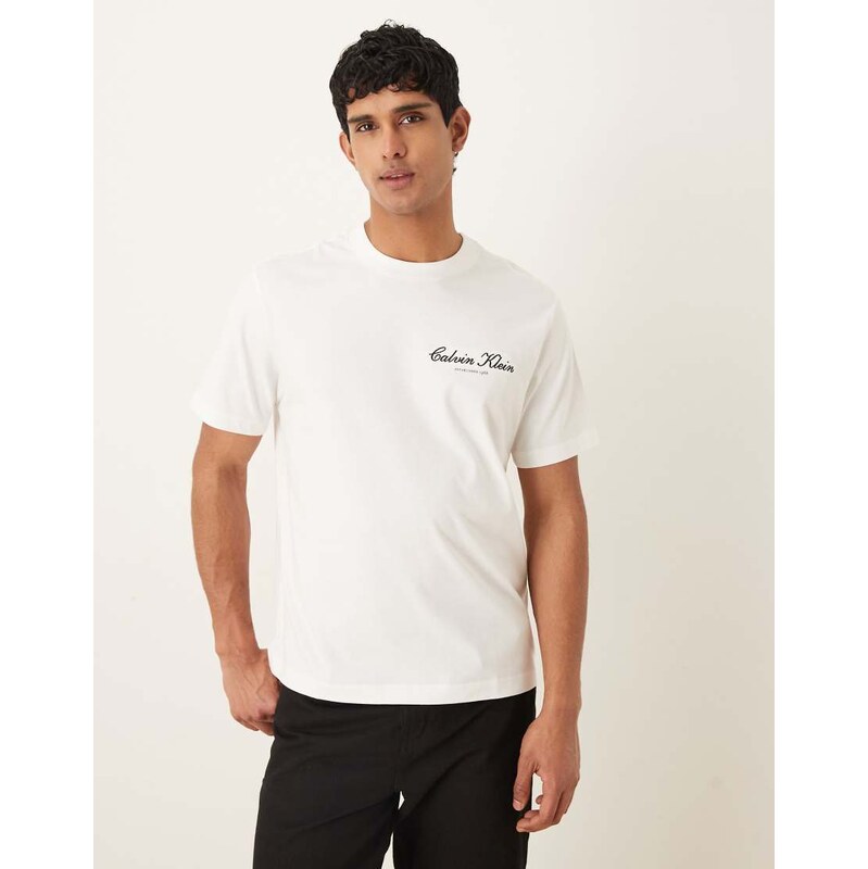 Calvin Klein Jeans graphic t-shirt in white
