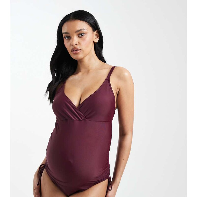 Mama.licious Mamalicious Maternity wrap front ruched side