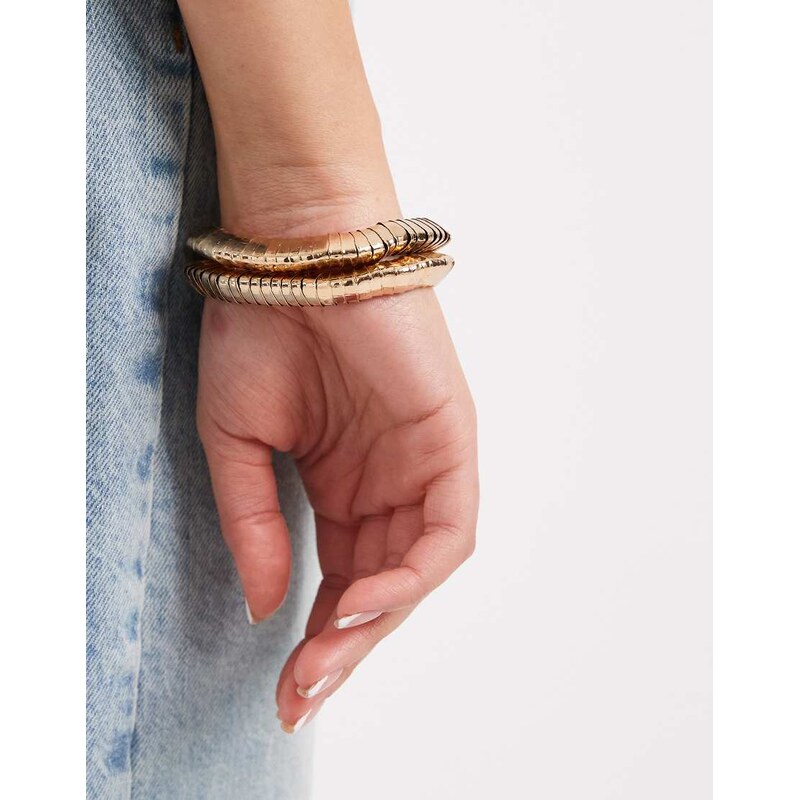 Accessorize armadillo stretch bracelet in gold 114403697