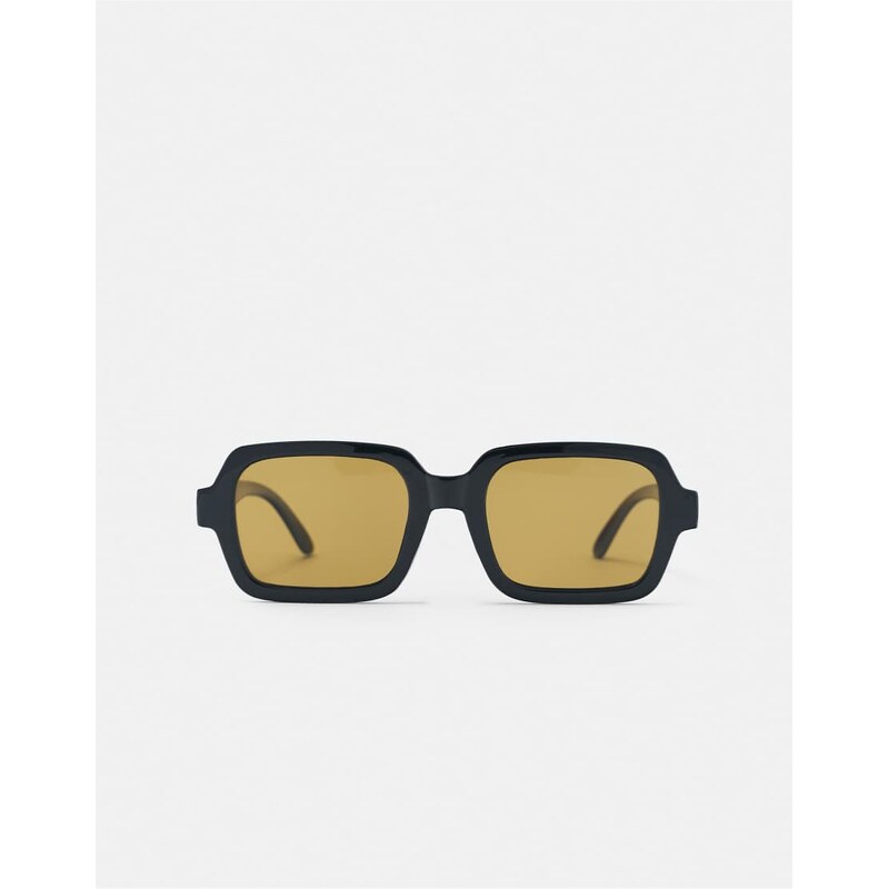 Pull&Bear Square resin sunglasses in black