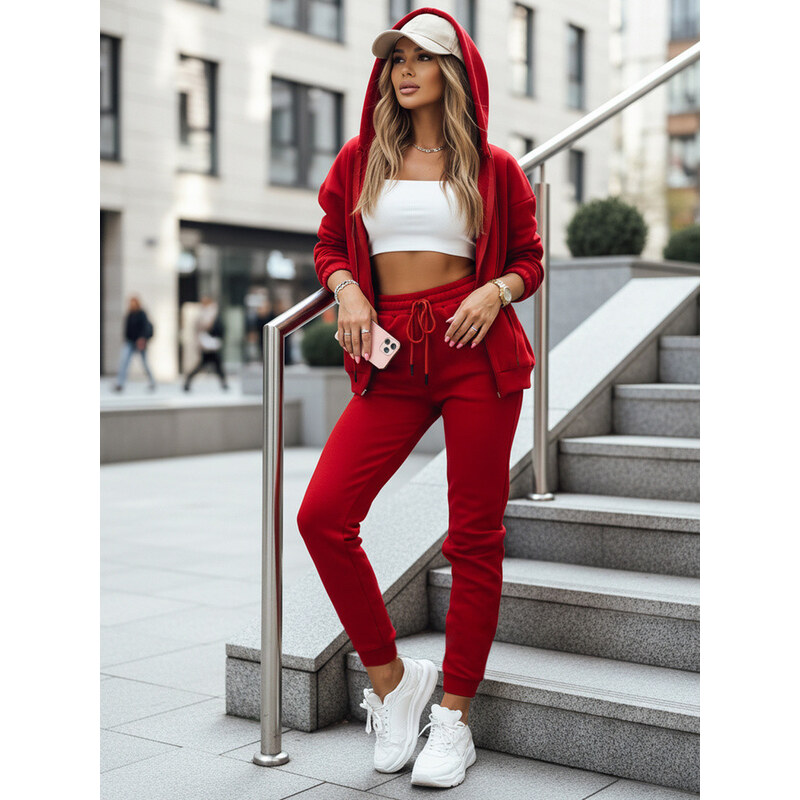 Dámská tepláková souprava AMILIA PREMIUM červená FashionStreet