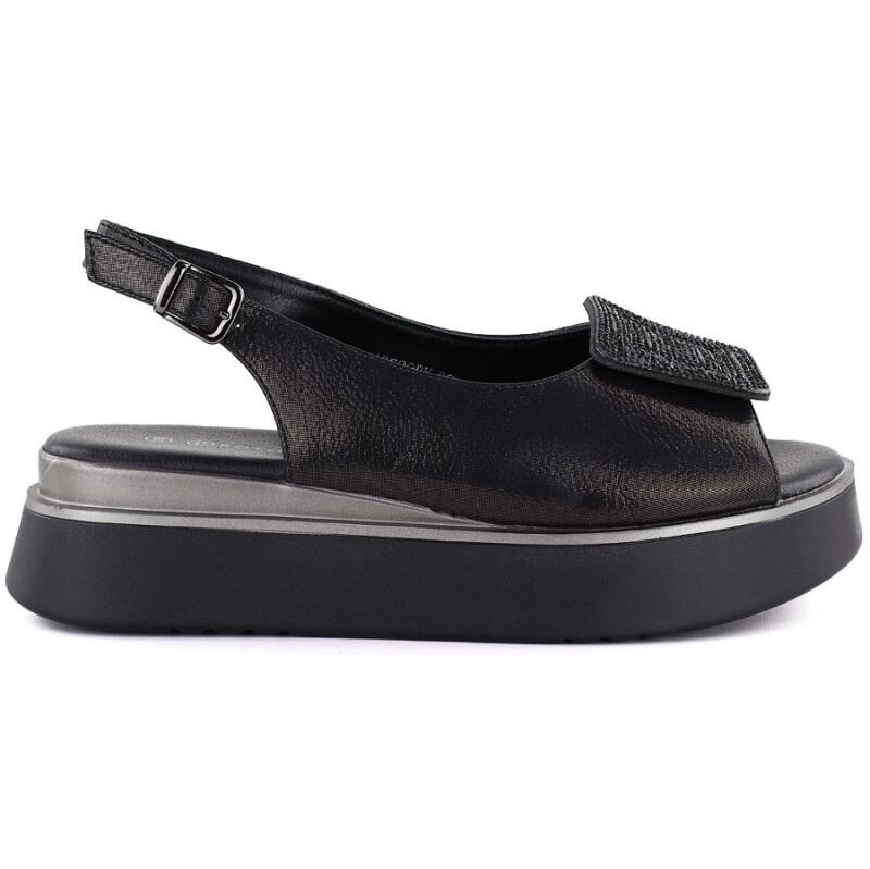Dámské sandály na silné platformě černé Potocki SZ12590 114087134