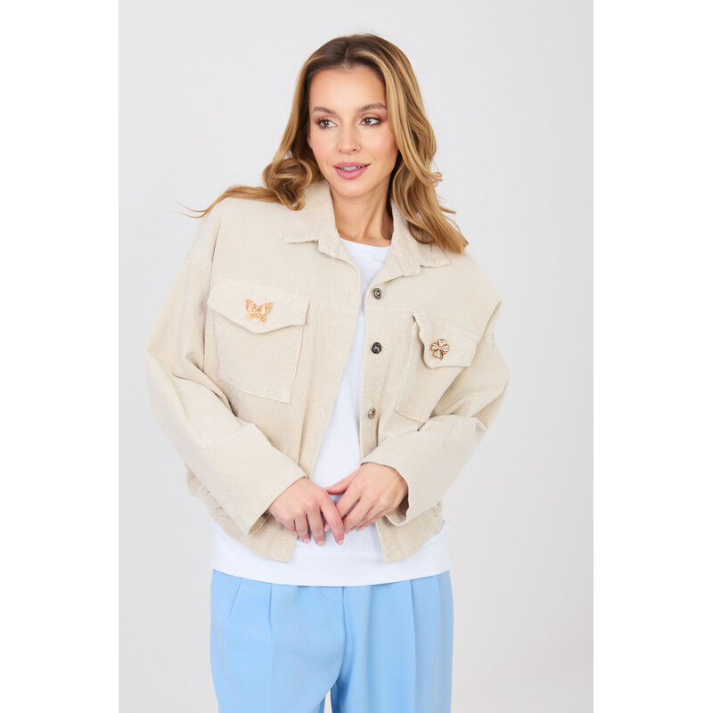 hřejivá kordová bunda model 224979 Rue Paris 114087275