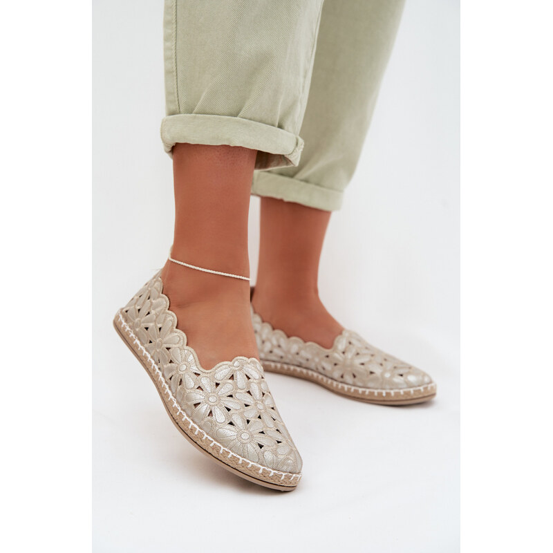 EVENTO Dámské slip-on baleríny s květinovým vzorem 114089448