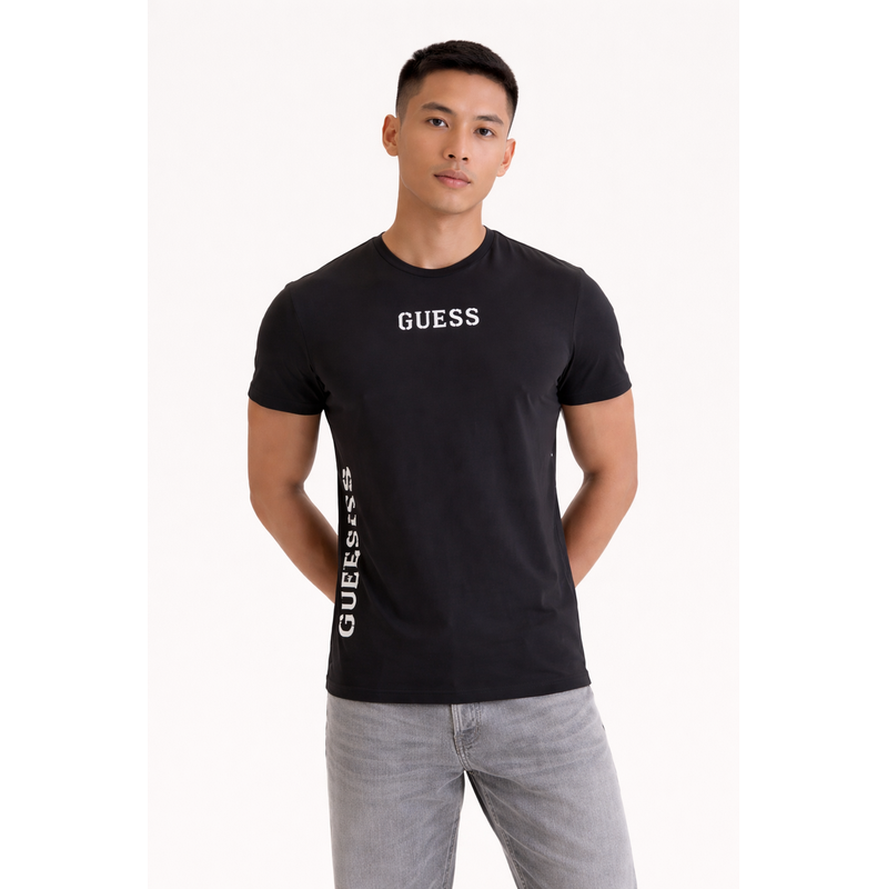 Guess liam crew neck s/s BLACK