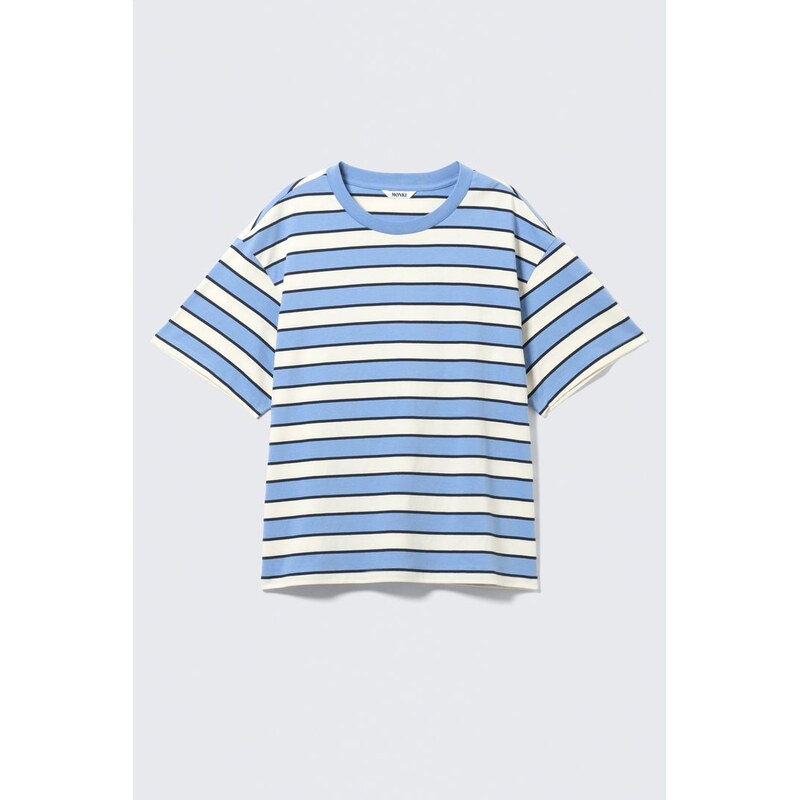 H&M - Boxy bavlněné tričko - modrá 114119758