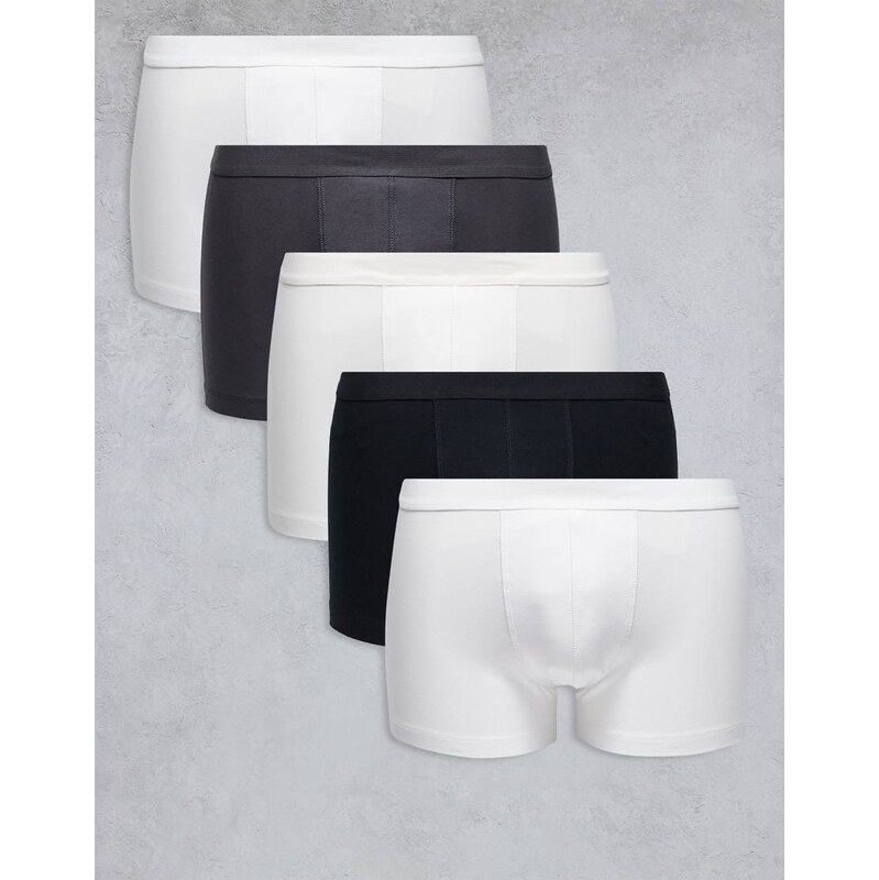 ASOS DESIGN 5 pack jersey trunk in multi 114157244