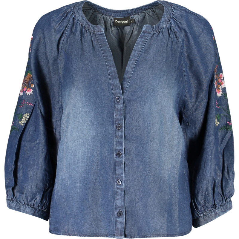 DESIGUAL dámská košile s dlouhým rukávem, modrá 114220969