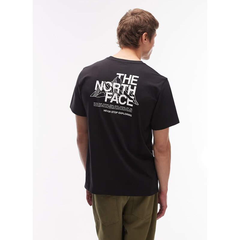 The North Face Mountain Sketch backprint t-shirt in black