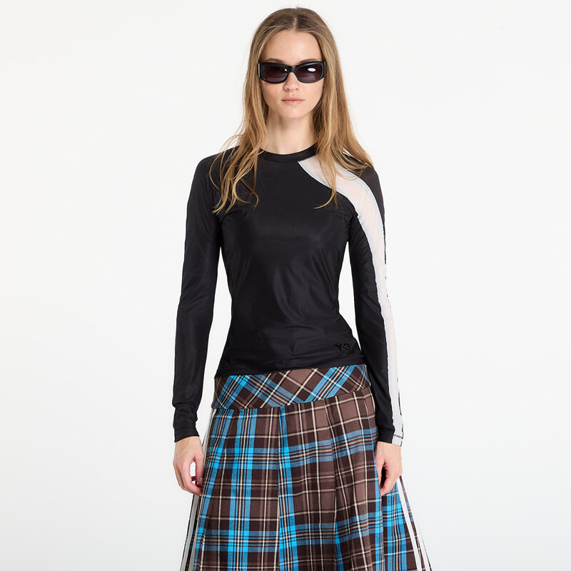Tričko Y-3 Mesh Fitted Long-Sleeve Top Long-Sleeve Top Black XS 114121185