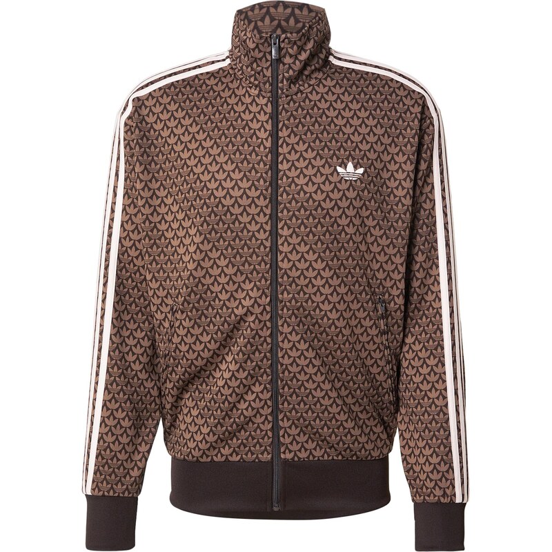 ADIDAS ORIGINALS Mikina Firebird hnědá / umbra / bílá