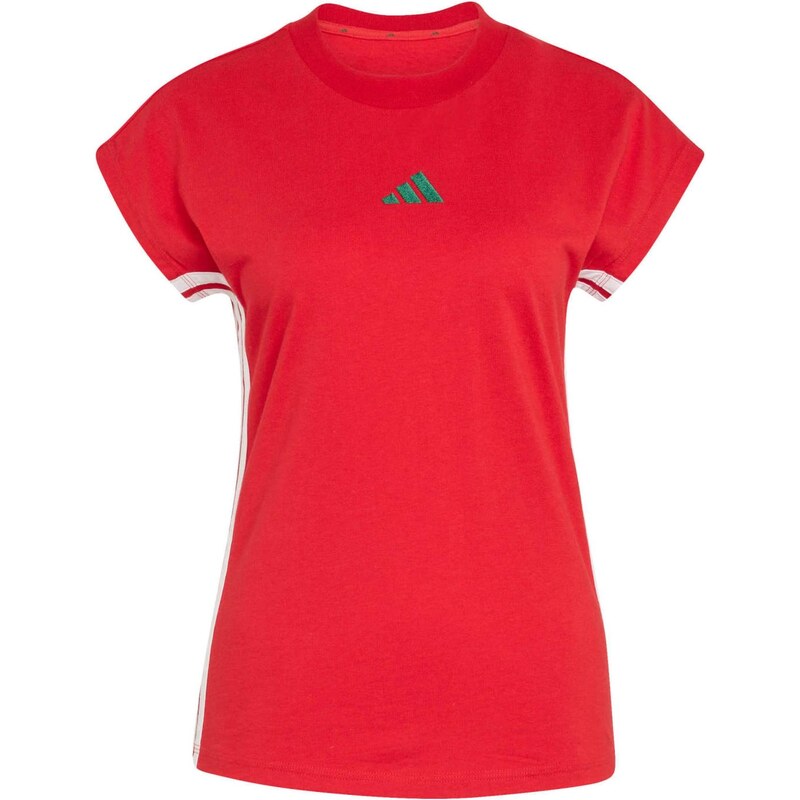 ADIDAS SPORTSWEAR Funkční tričko tyrkysová / červená / bílá