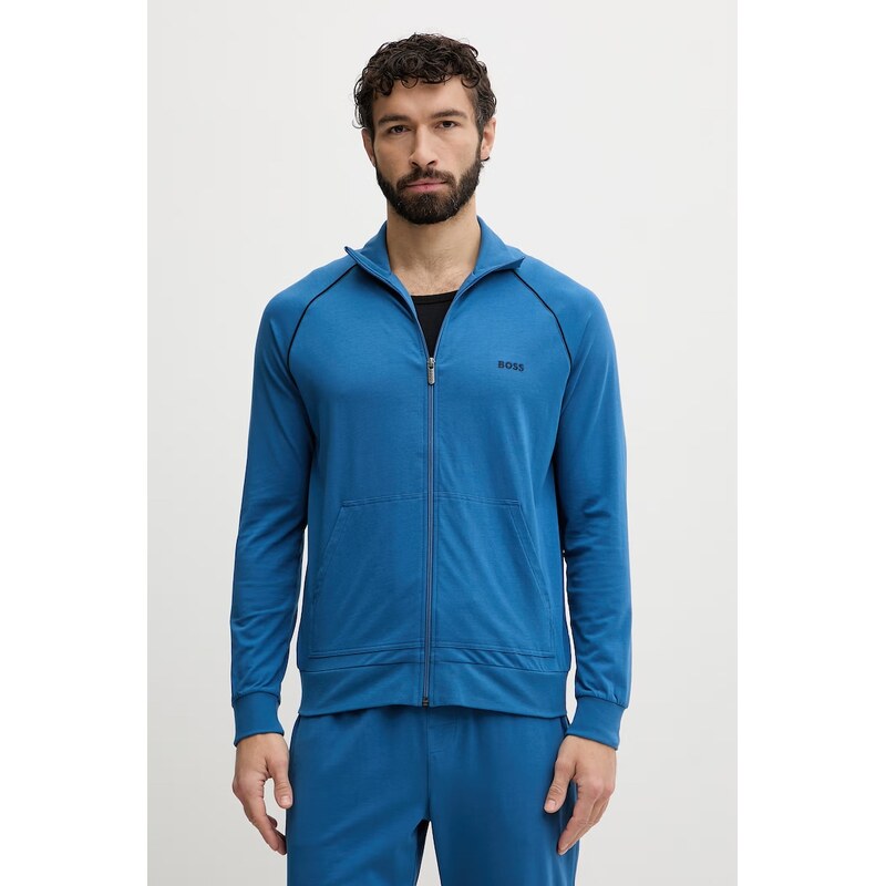 BOSS rozepínací mikina pánská bavlněná s elastanem Mix&Match