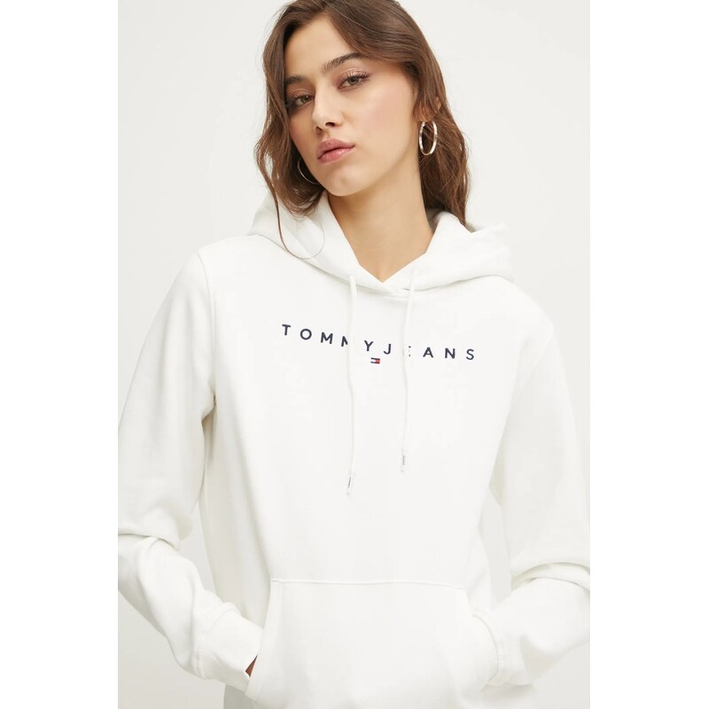 Tommy Jeans mikina s kapucí dámská bavlněná s elastanem