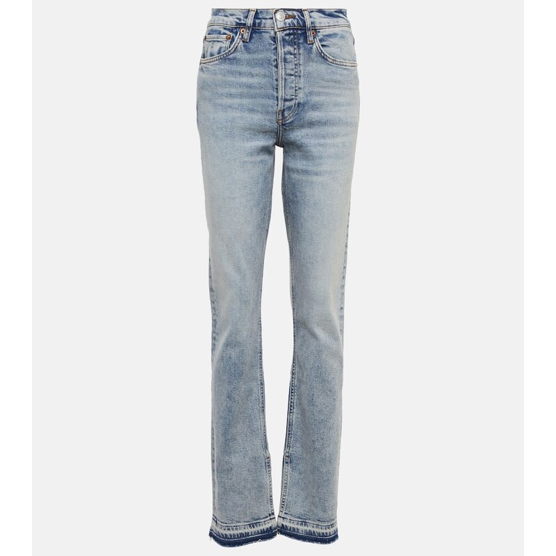 Re/Done 70s high-rise split-hem bootcut jeans