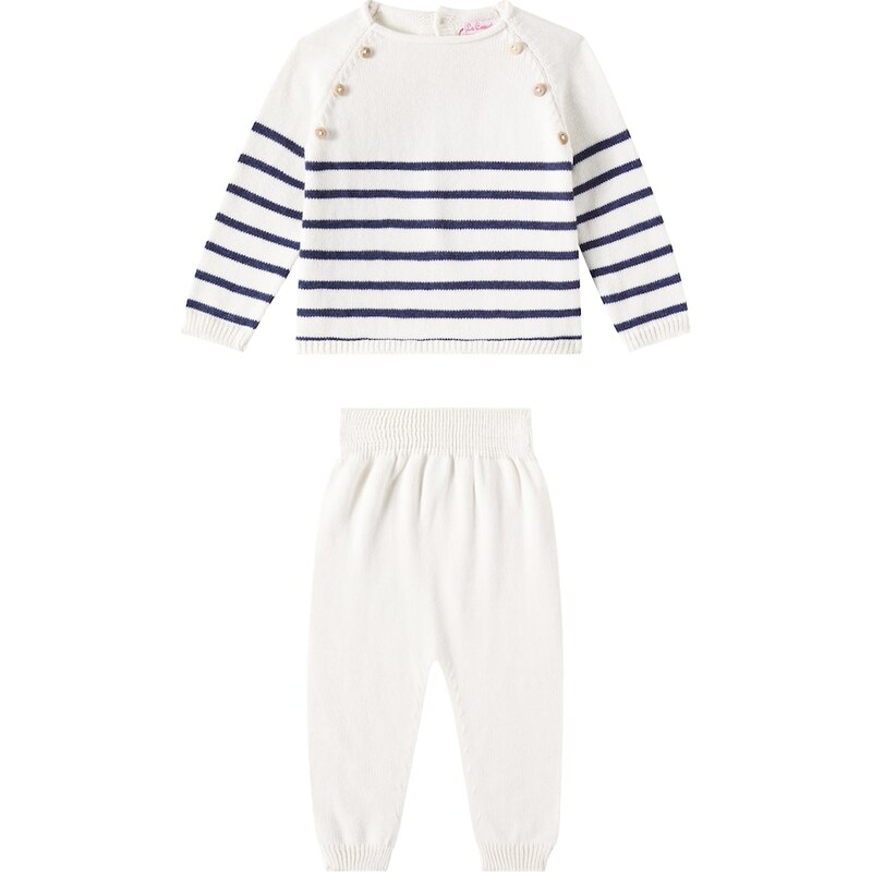 La Coqueta Baby Monda cotton sweater and pants set