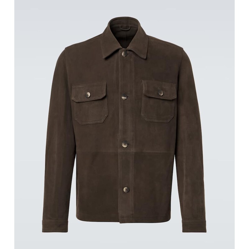 Frescobol Carioca Ravi suede overshirt