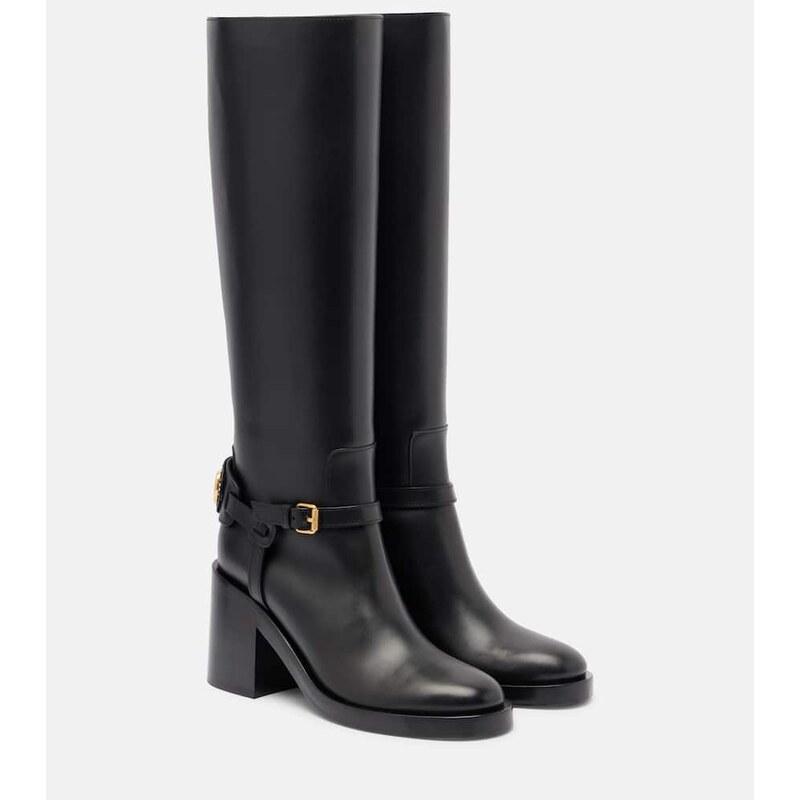 Valentino Garavani VLogo leather knee-high boots