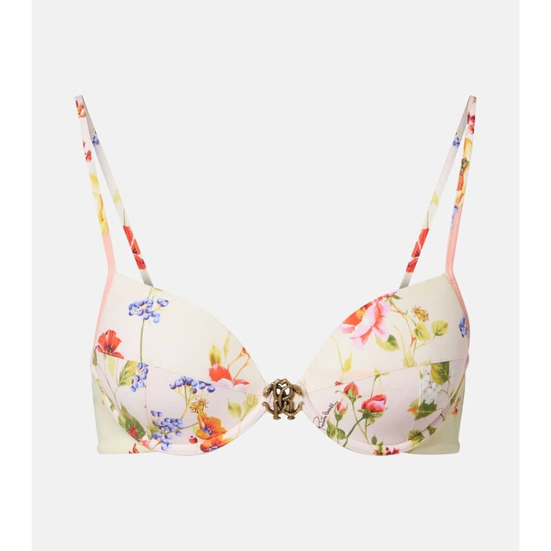 Roberto Cavalli Printed bikini top
