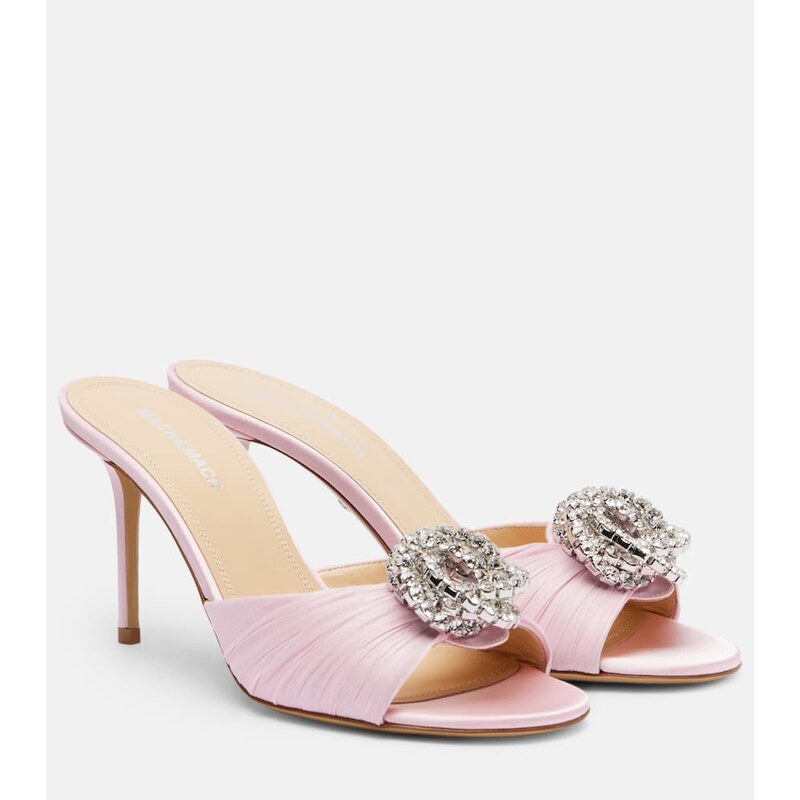 Mach & Mach Galaxy 85 embellished satin mules