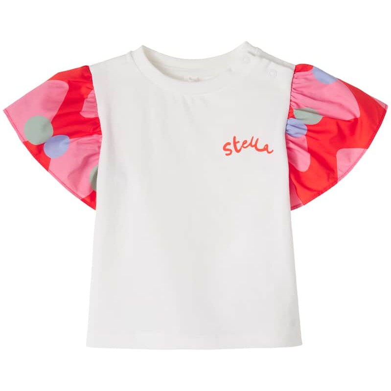 Stella McCartney Kids Baby ruffled cotton jersey T-shirt