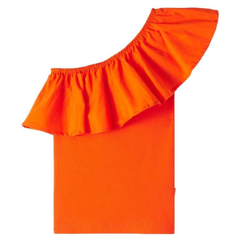Molo Rebecca ruffled cotton-blend poplin top