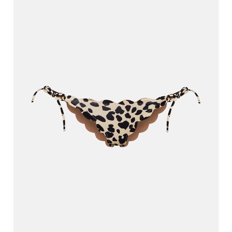 Marysia Tie Side scalloped bikini bottoms
