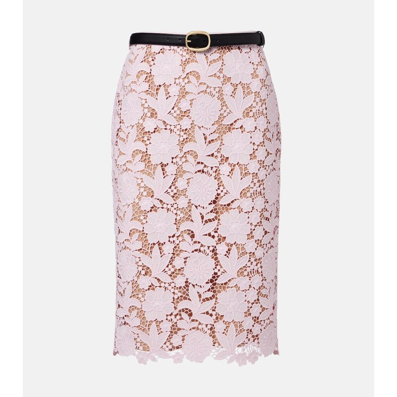 Self-Portrait Lace pencil skirt