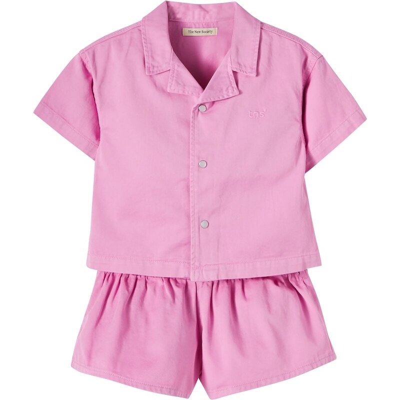 The New Society Bellis denim shirt and shorts set