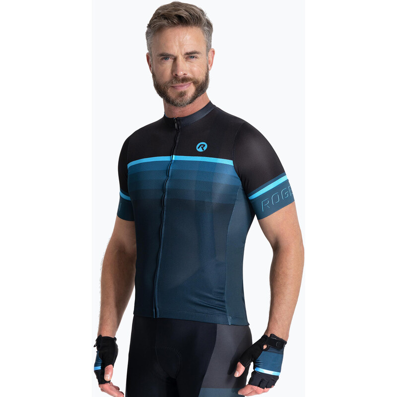 Pánský cyklistický dres Rogelli Hero II black/blue