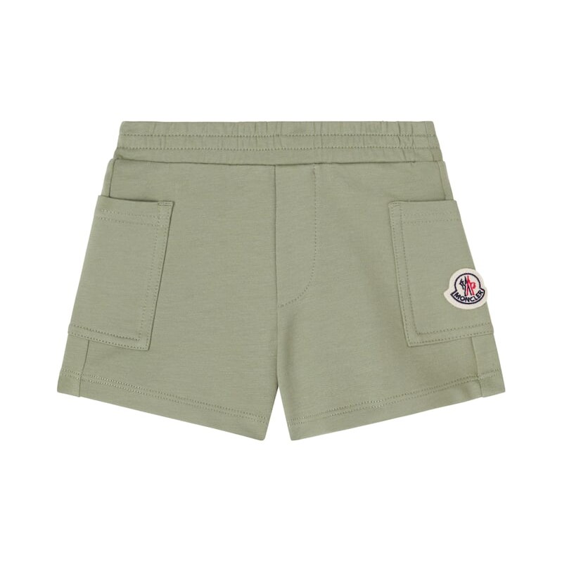 Moncler Enfant Baby logo cotton-blend shorts