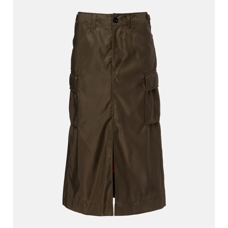 Sacai Pleated midi skirt