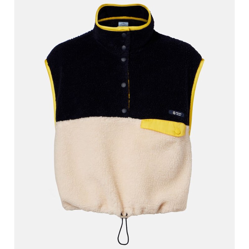 Dámská Prada Cropped teddy vest v návrhu od značky Prada