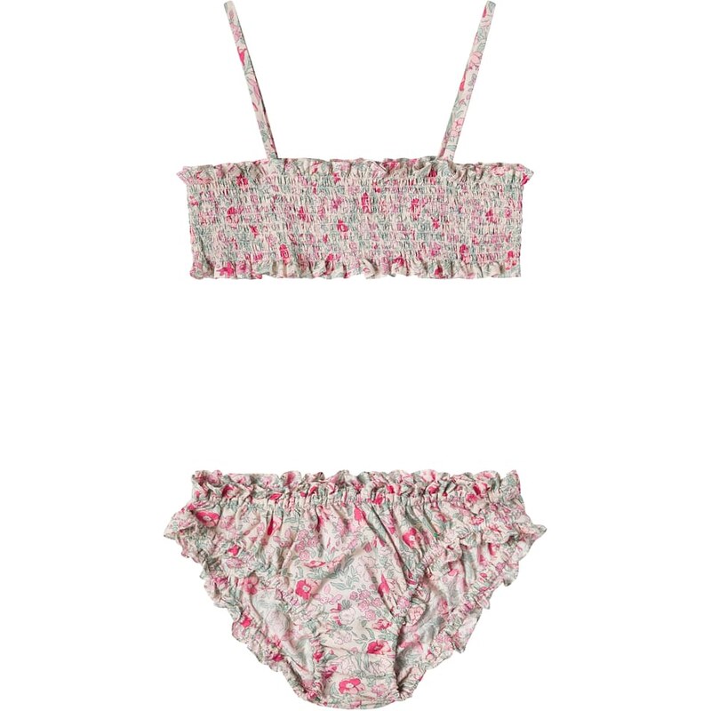 Bonpoint Finlay floral shirred cotton bikini