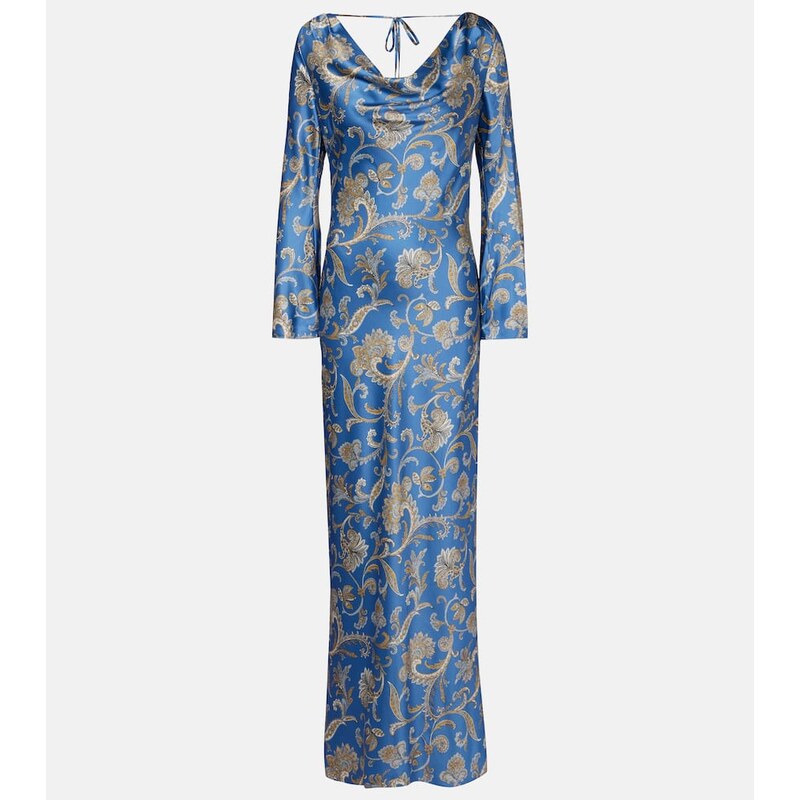 Veronica Beard Ember printed silk-blend maxi dress