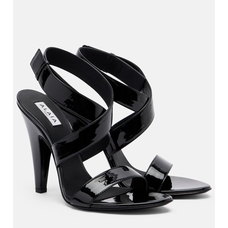 Alaia AlaÃ¯a Cone patent leather sandals