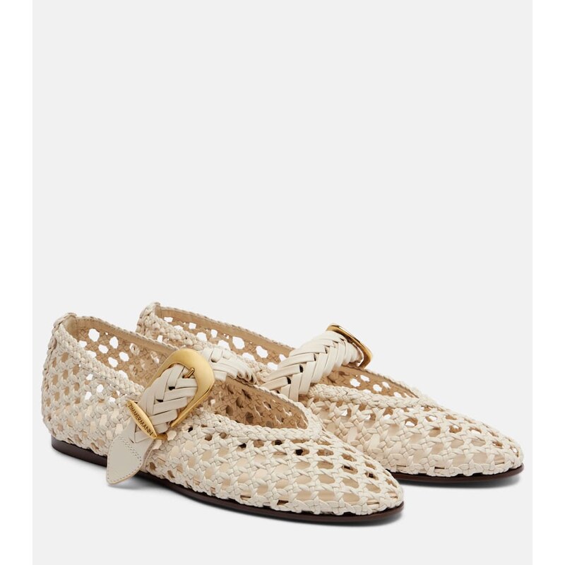 Zimmermann Alchemy braided leather Mary Jane flats