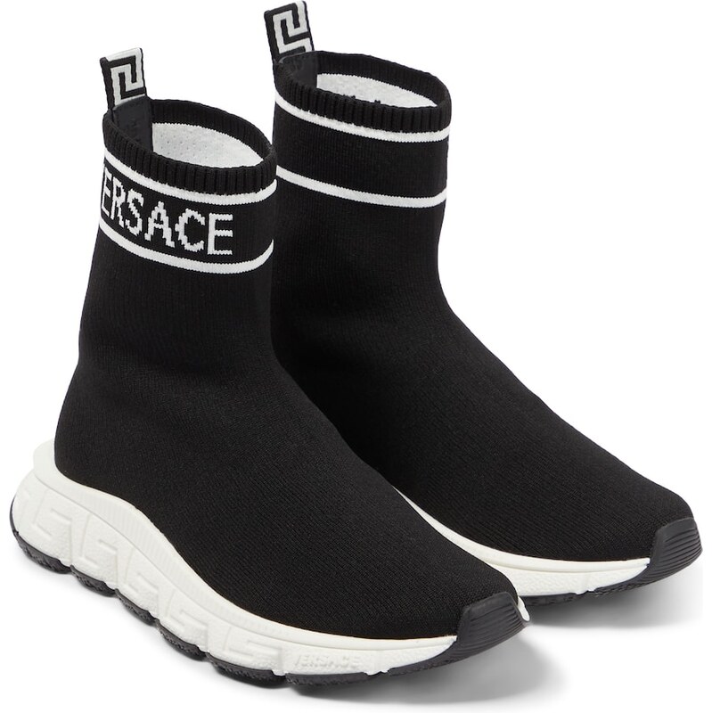 Versace Kids Logo sock sneakers