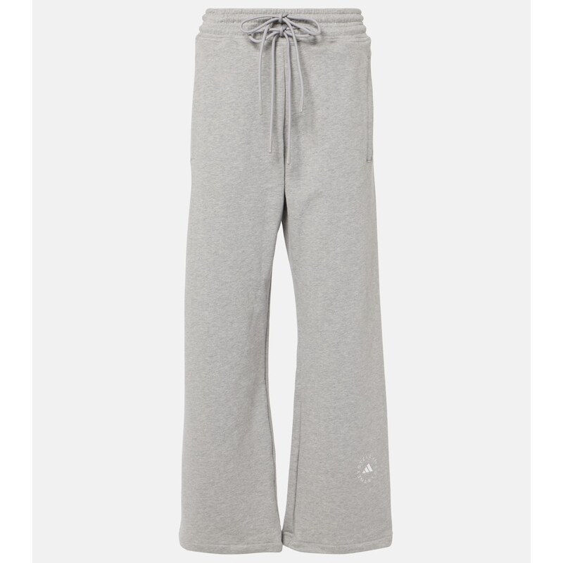 Adidas by Stella McCartney Cotton wide-leg sweatpants
