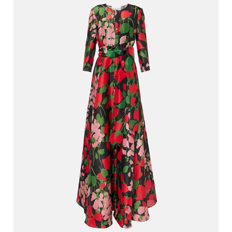 Carolina Herrera Floral silk gazar gown