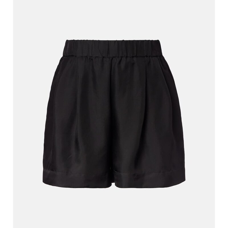 Asceno Zurich silk twill shorts