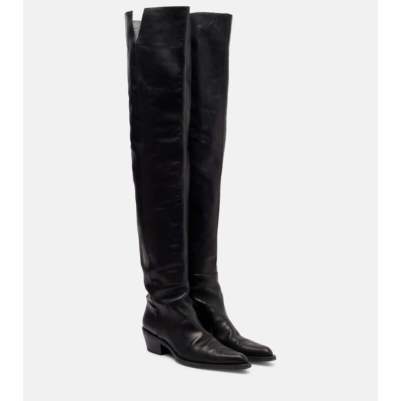 Khaite Clive 35 leather over-the-knee boots