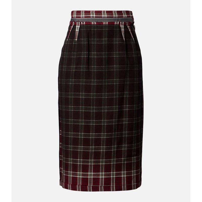 Maison Margiela Checked pencil skirt
