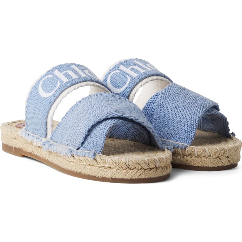 Chloe Kids ChloÃ Kids Logo espadrille sandals