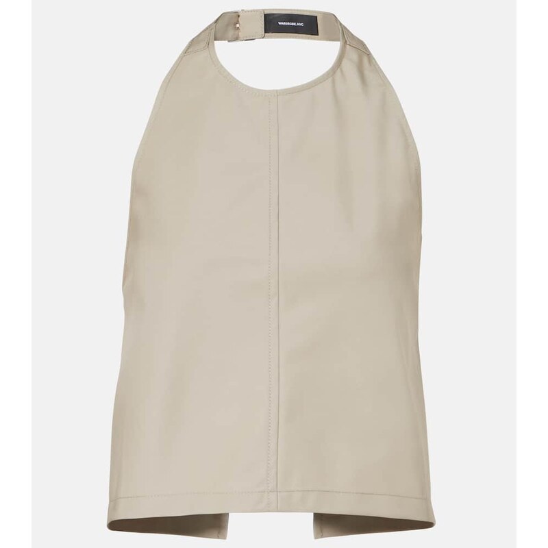 Wardrobe.NYC Halterneck cotton-blend top