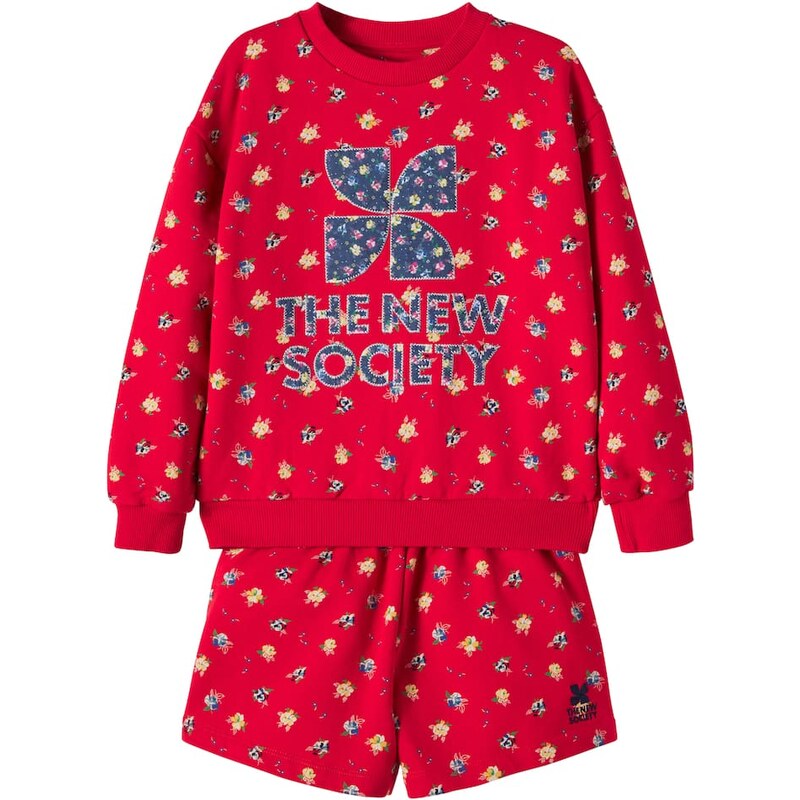 The New Society Amapola cotton sweatshirt and shorts set
