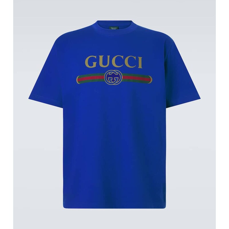 Gucci Logo cotton and silk jersey T-shirt