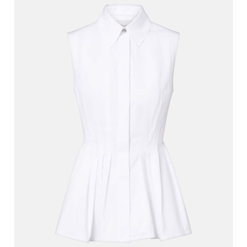 Sportmax Certosa peplum cotton poplin shirt
